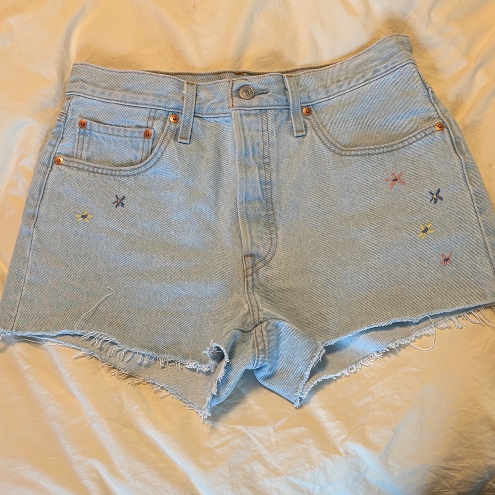 Levi's embroidered shorts